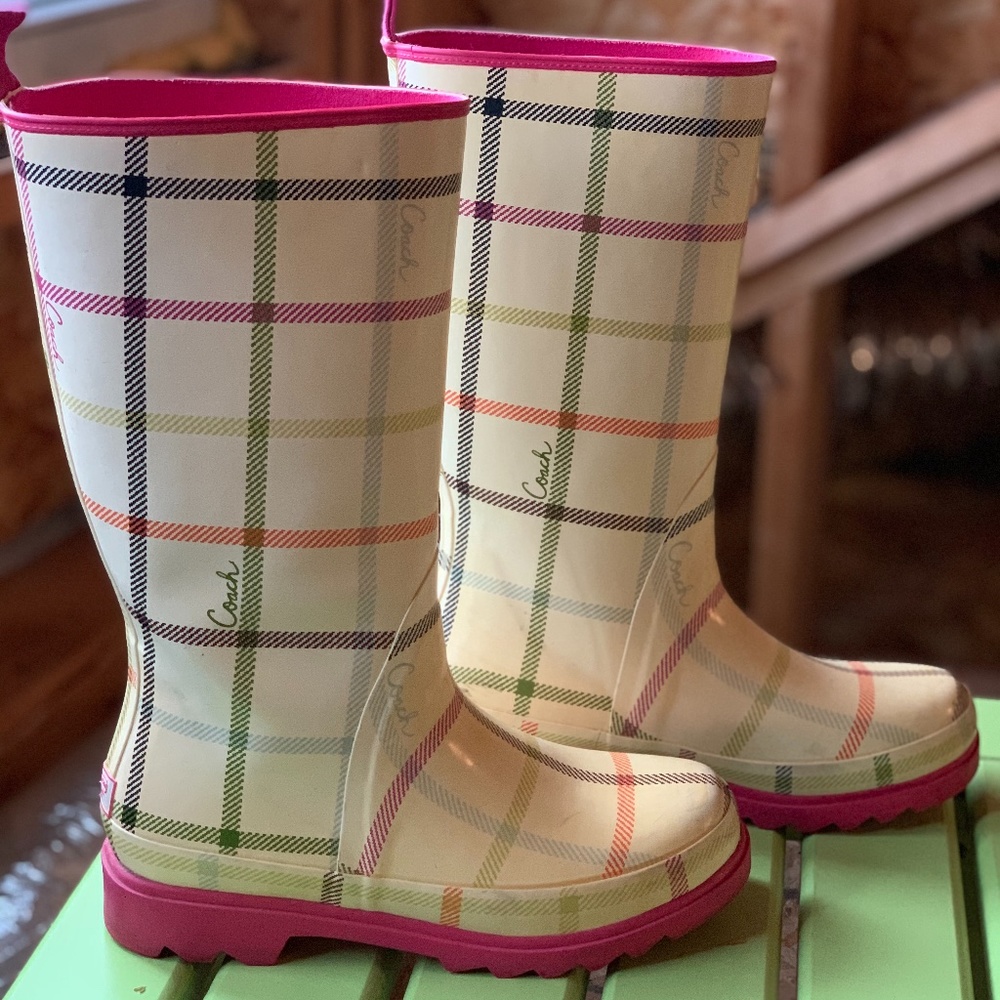 Used Coach Tall Rain boots